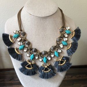 Stella & Dot Lotus Tassel Necklace